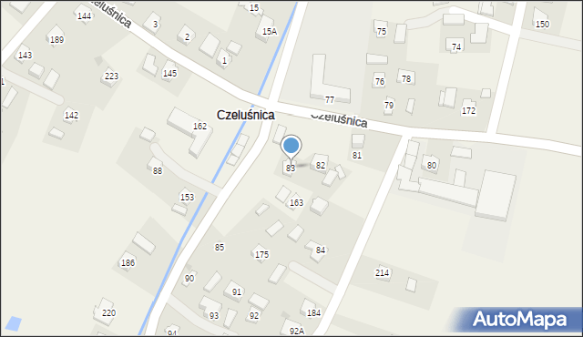 Czeluśnica, Czeluśnica, 83, mapa Czeluśnica