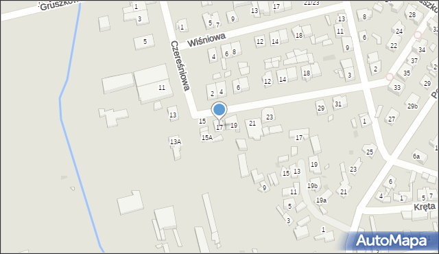 Czempiń, Czereśniowa, 17, mapa Czempiń