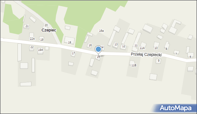 Czepiec, Czepiec, 15, mapa Czepiec