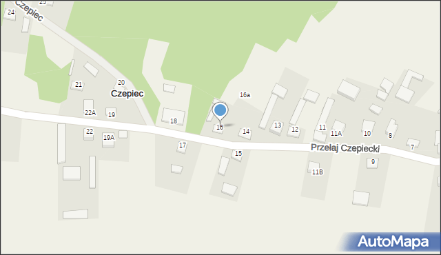 Czepiec, Czepiec, 16, mapa Czepiec