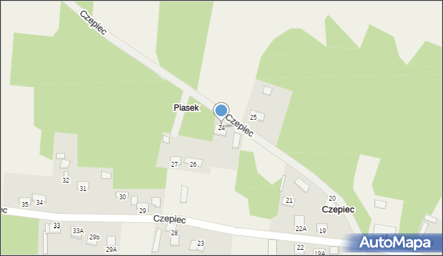 Czepiec, Czepiec, 24, mapa Czepiec