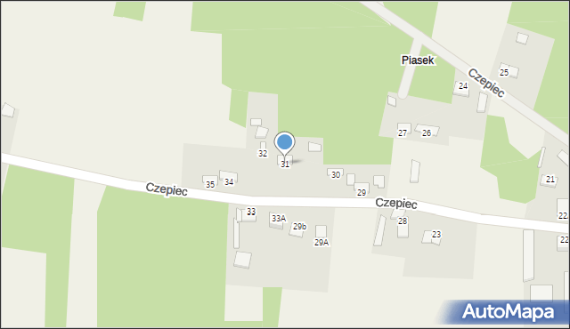 Czepiec, Czepiec, 31, mapa Czepiec