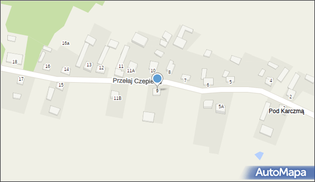 Czepiec, Czepiec, 9, mapa Czepiec