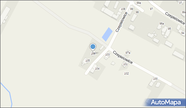 Czepielowice, Czepielowice, 106, mapa Czepielowice