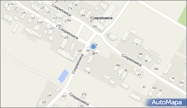 Czepielowice, Czepielowice, 98, mapa Czepielowice