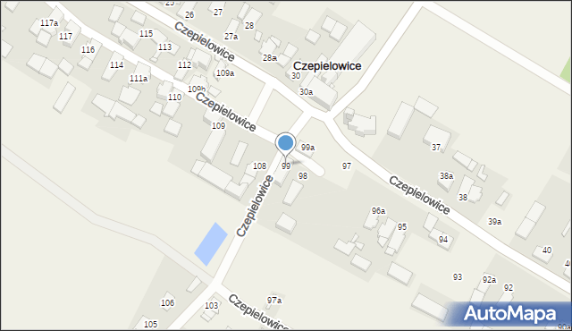 Czepielowice, Czepielowice, 99, mapa Czepielowice