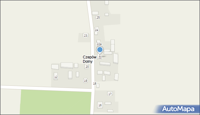 Czepów, Czepów, 21, mapa Czepów