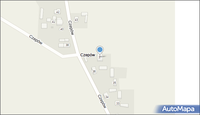 Czepów, Czepów, 37, mapa Czepów