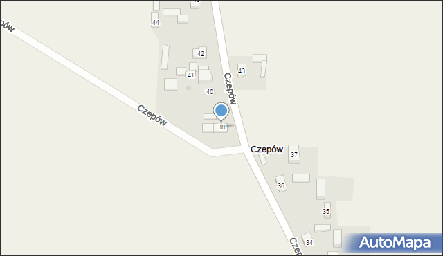 Czepów, Czepów, 38, mapa Czepów