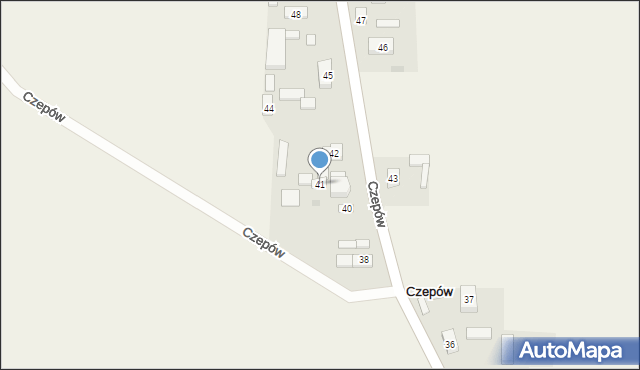 Czepów, Czepów, 41, mapa Czepów