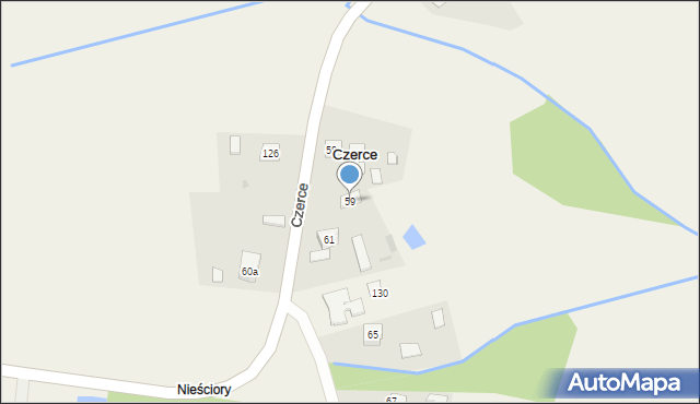 Czerce, Czerce, 59, mapa Czerce