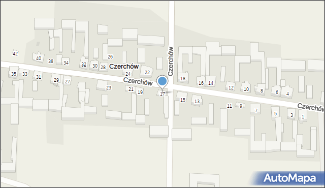 Czerchów, Czerchów, 17, mapa Czerchów
