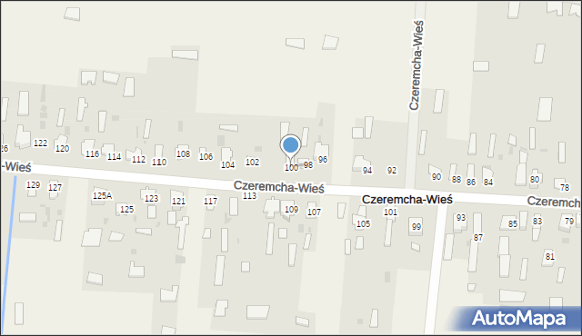 Czeremcha-Wieś, Czeremcha-Wieś, 100, mapa Czeremcha-Wieś