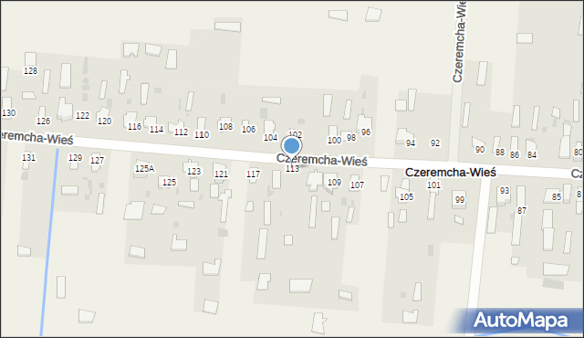 Czeremcha-Wieś, Czeremcha-Wieś, 113, mapa Czeremcha-Wieś