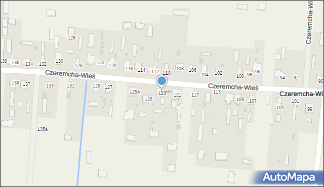 Czeremcha-Wieś, Czeremcha-Wieś, 123, mapa Czeremcha-Wieś