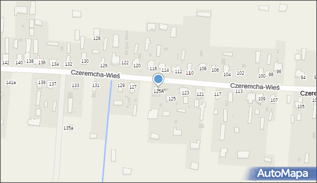 Czeremcha-Wieś, Czeremcha-Wieś, 125A, mapa Czeremcha-Wieś