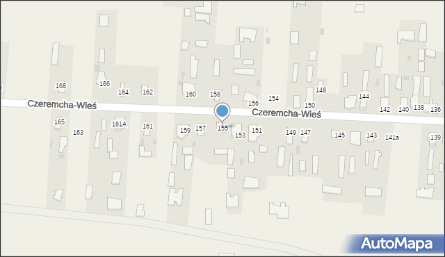 Czeremcha-Wieś, Czeremcha-Wieś, 155, mapa Czeremcha-Wieś