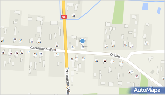 Czeremcha-Wieś, Czeremcha-Wieś, 22, mapa Czeremcha-Wieś