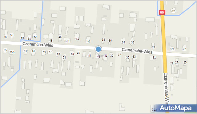 Czeremcha-Wieś, Czeremcha-Wieś, 43, mapa Czeremcha-Wieś