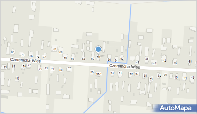 Czeremcha-Wieś, Czeremcha-Wieś, 58, mapa Czeremcha-Wieś