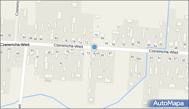 Czeremcha-Wieś, Czeremcha-Wieś, 71, mapa Czeremcha-Wieś