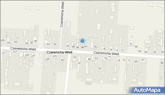 Czeremcha-Wieś, Czeremcha-Wieś, 84, mapa Czeremcha-Wieś