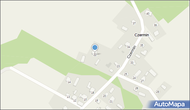 Czermin, Czermin, 22, mapa Czermin