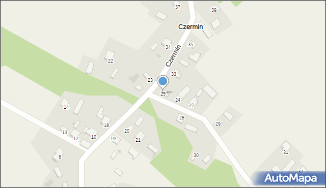 Czermin, Czermin, 25, mapa Czermin