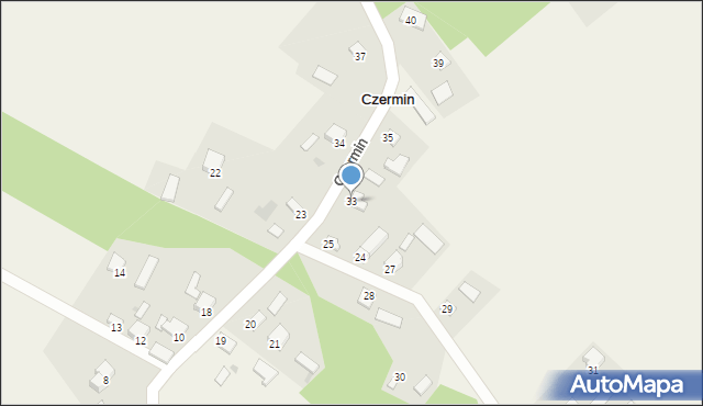 Czermin, Czermin, 33, mapa Czermin