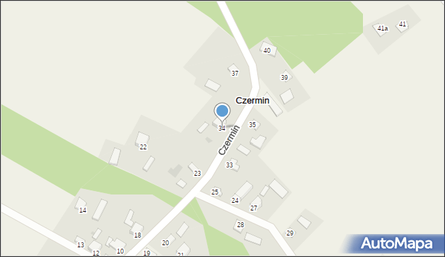 Czermin, Czermin, 34, mapa Czermin