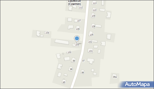 Czermin, Czermin, 103, mapa Czermin