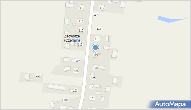 Czermin, Czermin, 109, mapa Czermin