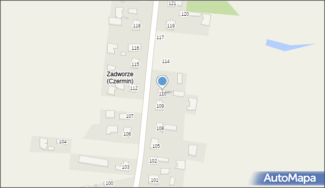 Czermin, Czermin, 110, mapa Czermin
