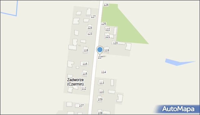 Czermin, Czermin, 117, mapa Czermin