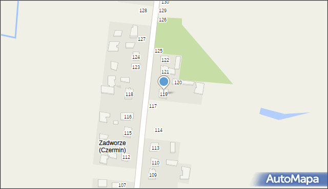 Czermin, Czermin, 119, mapa Czermin