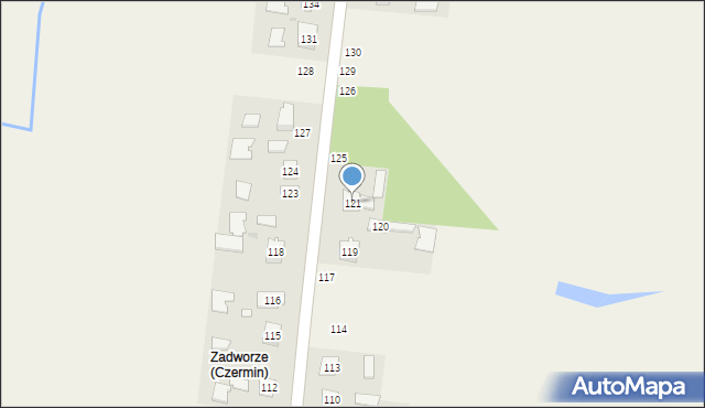 Czermin, Czermin, 121, mapa Czermin