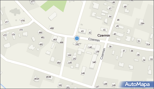 Czermin, Czermin, 141, mapa Czermin