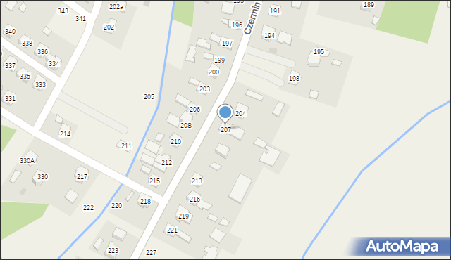 Czermin, Czermin, 207, mapa Czermin