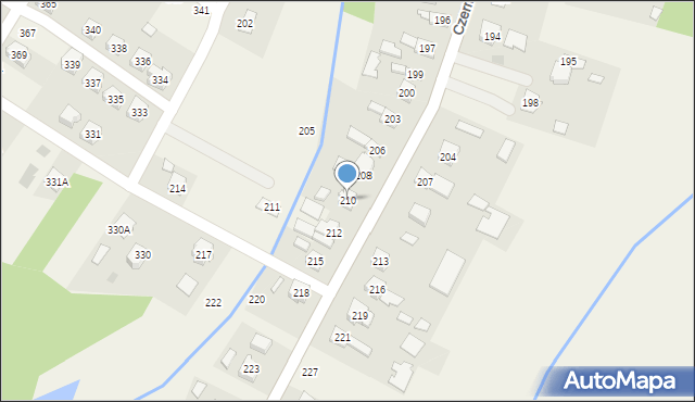 Czermin, Czermin, 210, mapa Czermin
