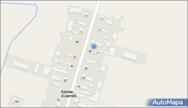 Czermin, Czermin, 88A, mapa Czermin