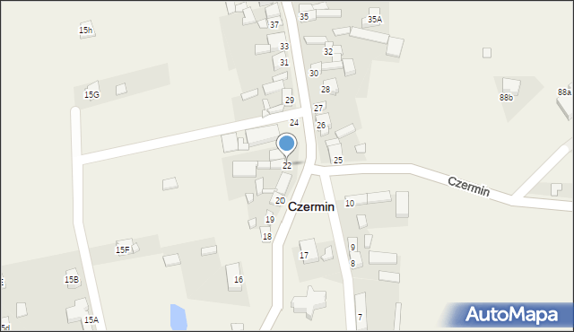 Czermin, Czermin, 22, mapa Czermin