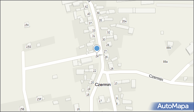 Czermin, Czermin, 24, mapa Czermin