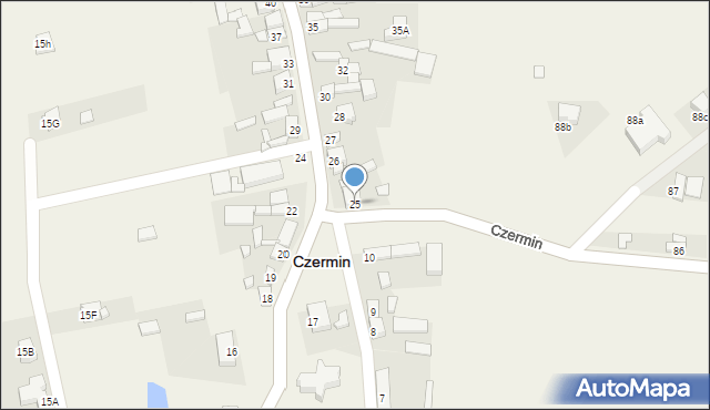 Czermin, Czermin, 25, mapa Czermin