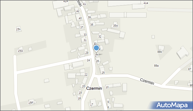 Czermin, Czermin, 27, mapa Czermin