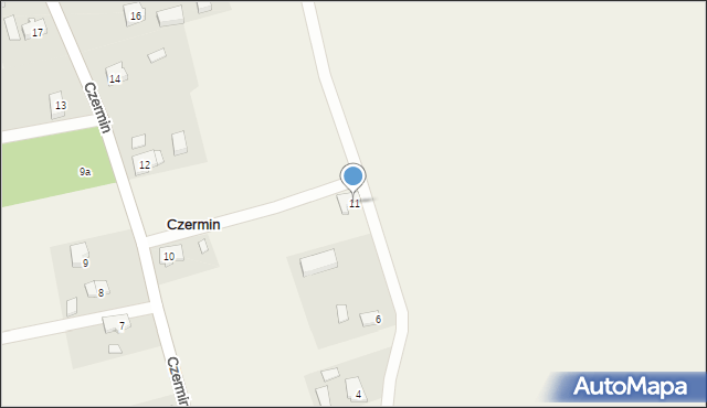 Czermin, Czermin, 11, mapa Czermin