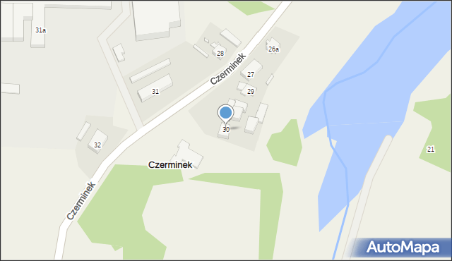 Czerminek, Czerminek, 30, mapa Czerminek