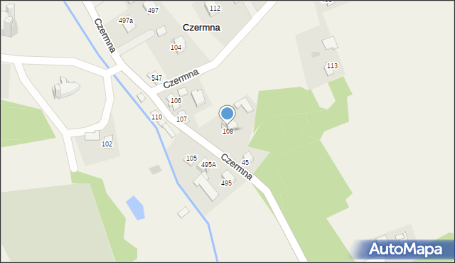 Czermna, Czermna, 108, mapa Czermna