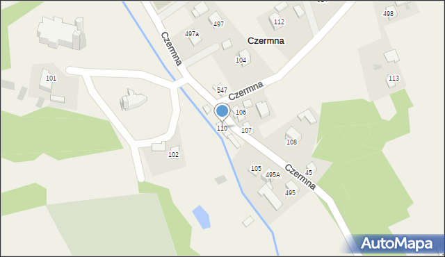 Czermna, Czermna, 110, mapa Czermna