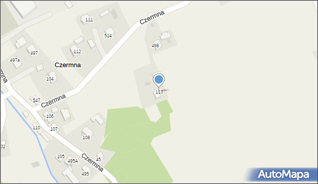 Czermna, Czermna, 113, mapa Czermna