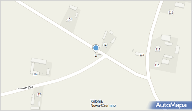 Czermno, Czermno, 13, mapa Czermno